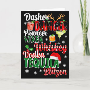 Carte Dasher Dancer Prancer Vixen Moscato Vodka Tequila 