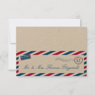 Carte d'assise Airmail Tented