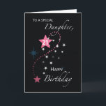 Carte Daughter 21st Birthday Star Inspational Pink<br><div class="desc">Inspire a dear daughter to go after her dreams with card that you can give her once she celebrates her 21st birthday. She will definitely be surprised and happy at the same time once she gets this card from you.</div>