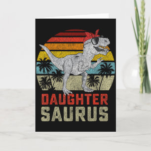 Carte Daughtersaurus Trex Dinosaure Fille Saurus Famille