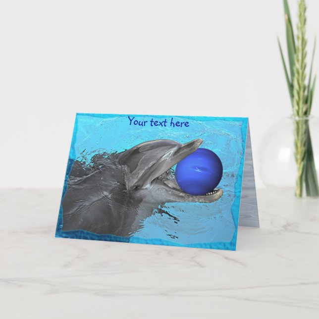 Carte Dauphin jouant avec Neptune (carte) (Devant)