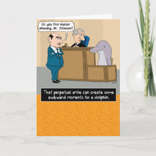 Carte Dauphin souriant drôle Anniversaire