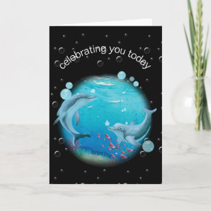 Carte Dauphins D'Anniversaire Sur Planète