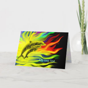 Carte Dauphins dans la lumière du soleil