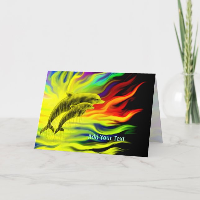 Carte Dauphins dans la lumière du soleil (Devant)