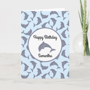 Carte Dauphins dans la mer Motif Anniversaire