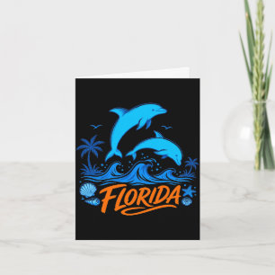 Carte Dauphins de Floride masculine conception de vagues