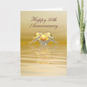 Carte Dauphins et Coeur du Golden Anniversaire