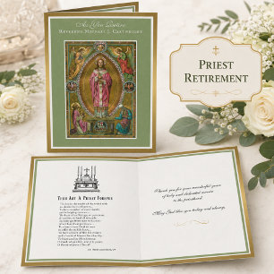Carte d'autel de sacerdoce de retraite Jésus