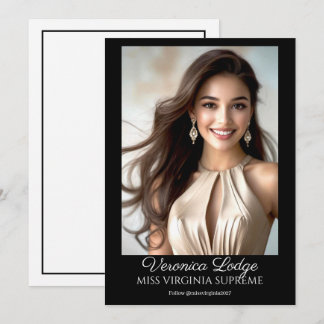 Carte d'autographe de concours minimaliste | Bordu