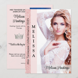 Carte d'autographe de grand spectacle Rose Gold