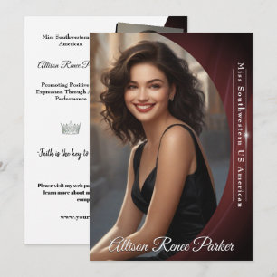 Carte d'autographe Sangria Shine pour concours de