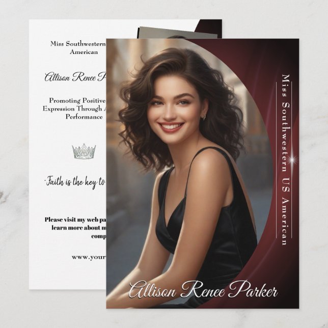 Carte d'autographe Sangria Shine pour concours de  (Devant / Derrière)