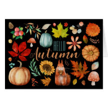 Carte d'automne Hello