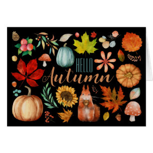 Carte d'automne Hello