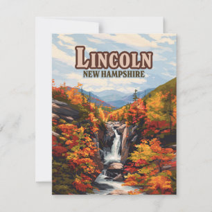 Carte d'automne Lincoln New Hampshire Franconia Fa