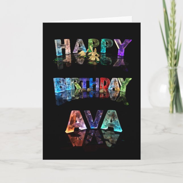 Carte d'Ava de joyeux anniversaire (Devant)