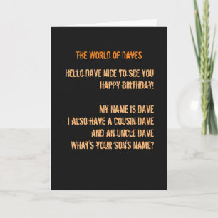 Carte DAVE avec le fils John