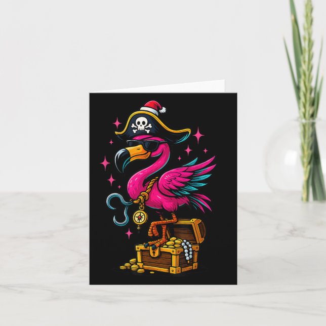 Carte d'aventure de flamant pirate Jolly Roger Hal (Devant)