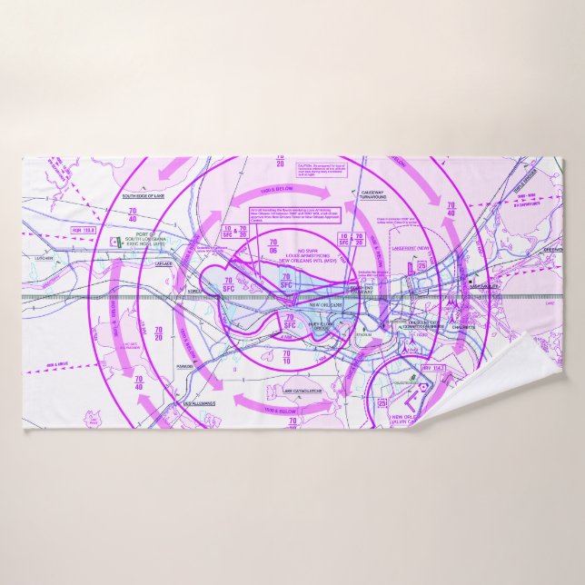 Carte d'aviation  (Serviette de bain)