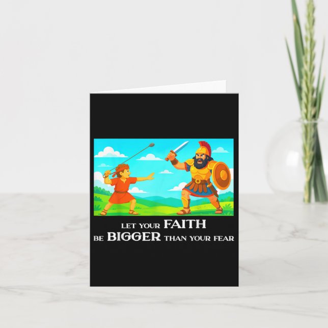 Carte David Et Goliath Christian Inspiration Men, Wom (Devant)