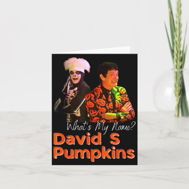 Carte David S Pumpkins Skeleton Funny Skit Men Clothing  (Devant)