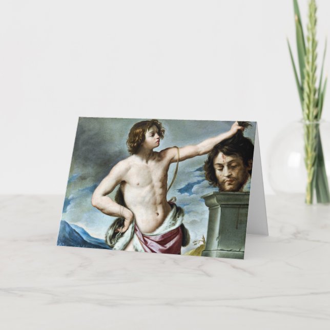 Carte David With the Head of Goliath Fine Art Card (Devant)