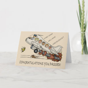 Carte d'avion Cartoon volant du pilote