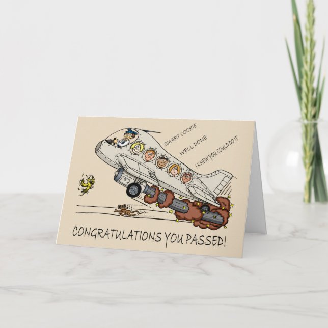 Carte d'avion Cartoon volant du pilote (Devant)