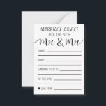 Carte D'Avis De Mariage Pour Le Nouveau M. Et M.<br><div class="desc">Simple,  élégant et classique. Restez simple avec le design noir et blanc,  garanti pour compléter n'importe quel jeu de couleurs. Carte de conseil mariage pour le plaisir de jour de mariage et les jeux.</div>