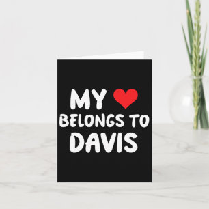 Carte Davis - Mon cœur appartient à Davis - Amour