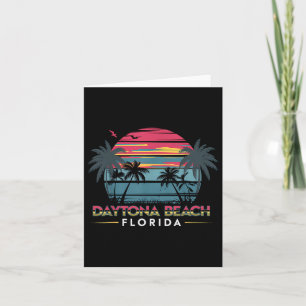 Carte Daytona Beach Floride Vacances d'été Design rétro