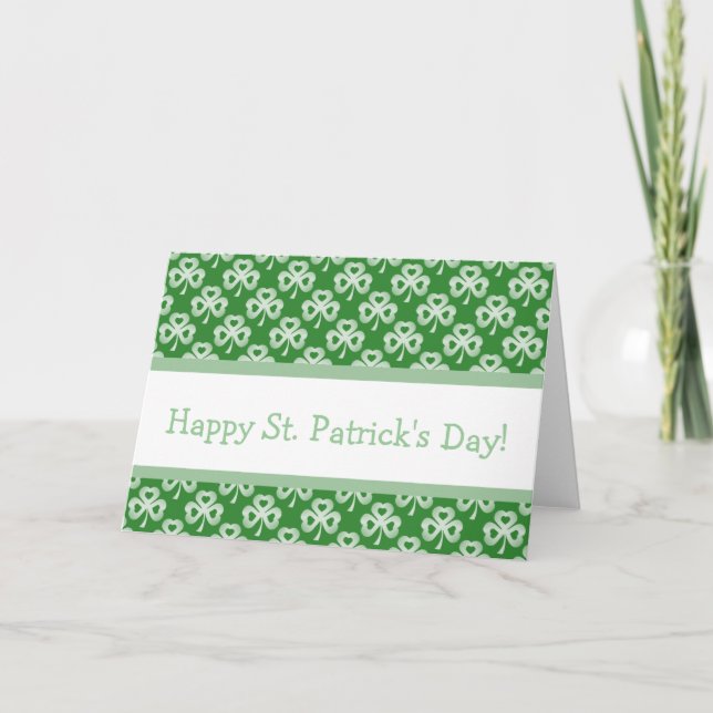 Carte Dazzling Shamrock St. Patrick's Day Greeting Card (Devant)