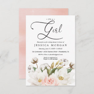 Carte d'Baby shower de coton Magnolia