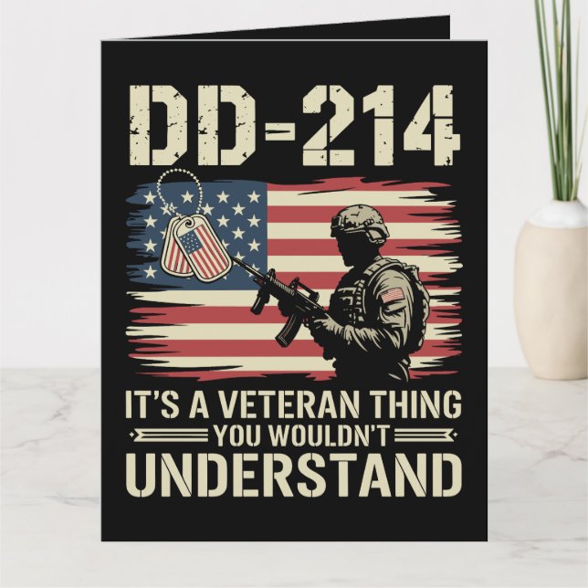 Carte DD-214 C'est une chose de vétéran que vous ne comp (Devant)