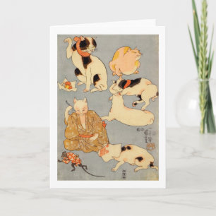 Carte ) de 下 de (de たとえ尽の内, chats japonais de 国芳 (3),