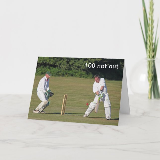 Carte de 100e anniversaire de cricket (Devant)