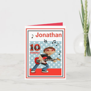 Carte de 10e anniversaire personnalisée pour garço