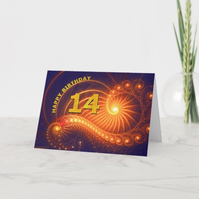 Carte de 14e anniversaire (Devant)