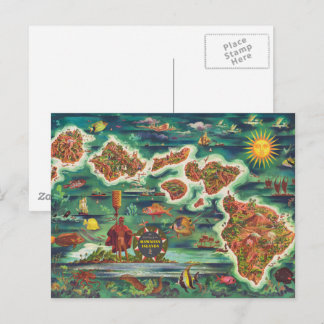 Carte de 1950 Dole de Hawaii Joseph Feher Oil Pain