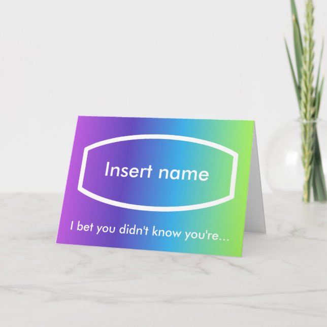 Carte de 1 000 000 000 secondes (avant personnalis (Devant)