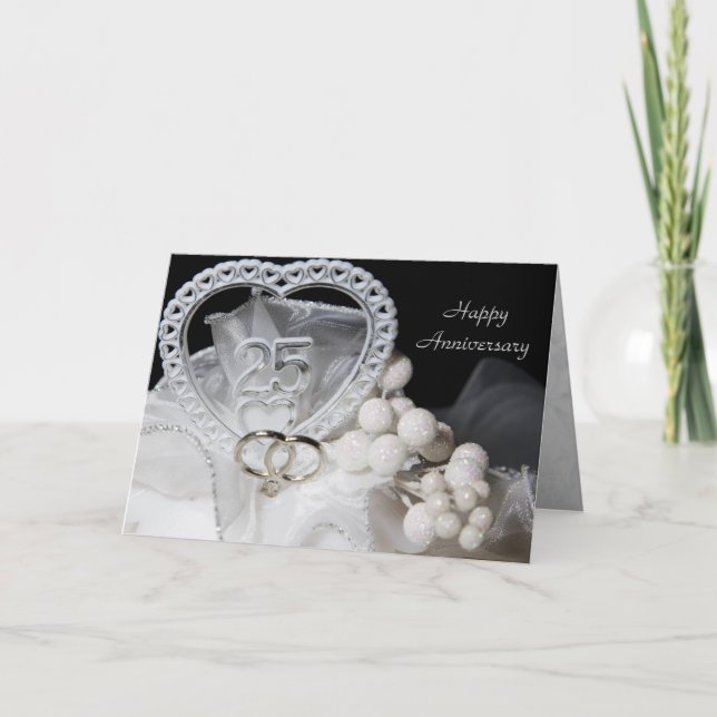 Carte de 25e anniversaire de mariage (Devant)