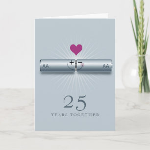 Carte de 25e anniversaire de mariage mignonne