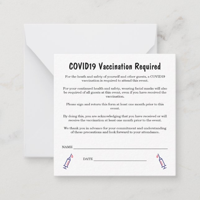 Carte de 2,5 po x 2,5 po à note plate (Devant)