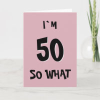 Carte de 50 ans drôle citation rose 50 ans