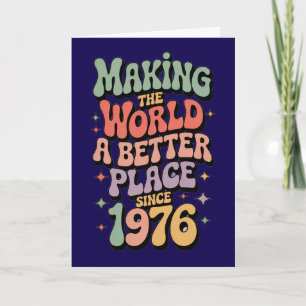 Carte de 50e anniversaire 1976 pour un monde meill