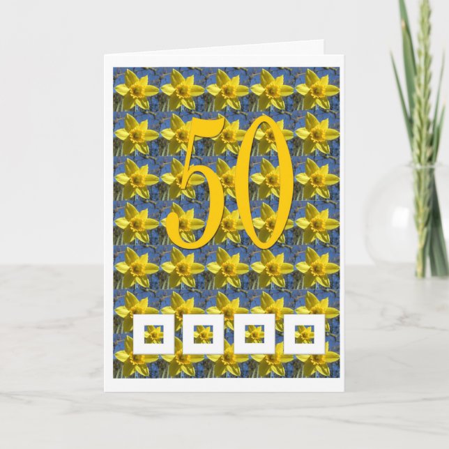 Carte de 50e anniversaire Daffodil (Devant)