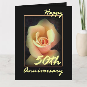 Carte de 50e anniversaire de mariage Grande Rose J
