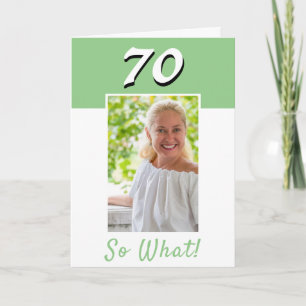 Carte de 70 ans avec photo inspirante '70 et alors