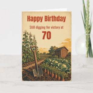 Carte de 70e anniversaire pour jardinier amateur d